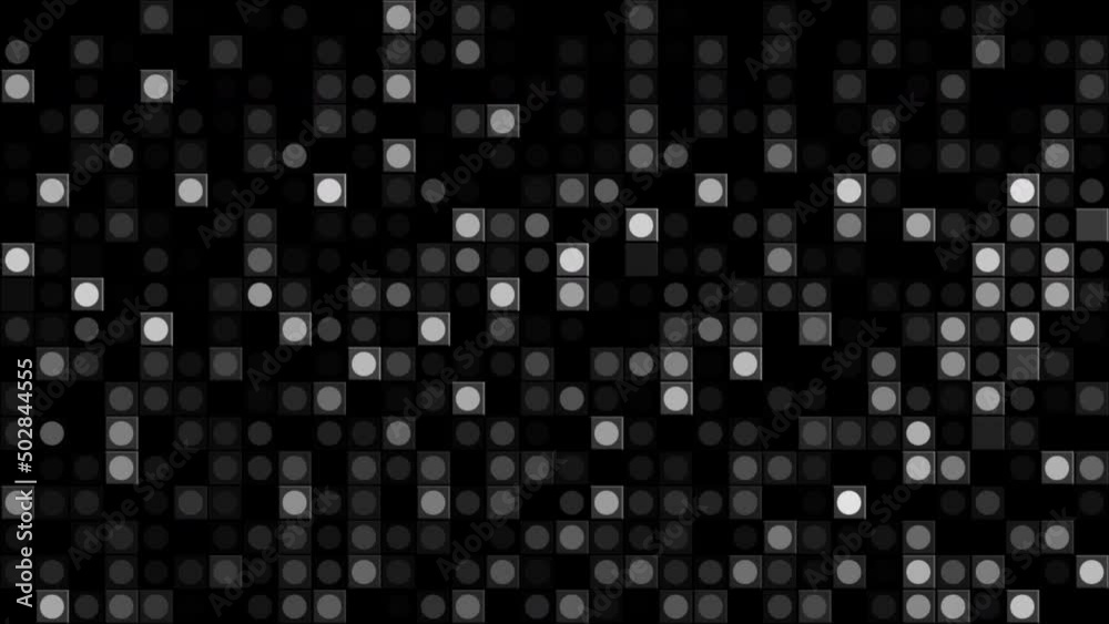 Poster disco background with moving glowing squares. motion. retro background with moving squares in style 