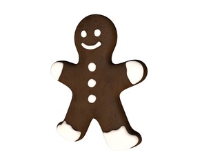 A beautiful view of gingerbread on a white background.