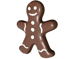 A beautiful view of gingerbread on a white background.