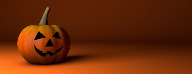 A beautiful view of pumpkin on a halloween background.