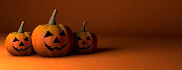 A beautiful view of pumpkin on a halloween background.