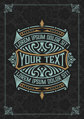 Western card with vintage style