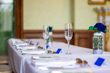 table set for a wedding reception