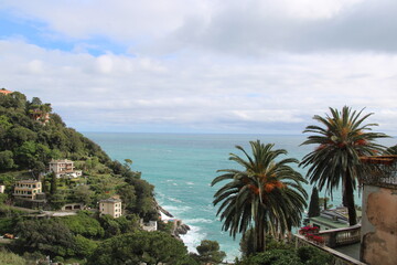 Fototapeta na wymiar Typical view of the Italian Riviera | Close to Genoa