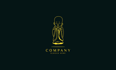 little monk, buddha logo