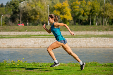 High speed running on a sunny day