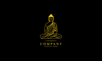 buddha, god, monk logo - obrazy, fototapety, plakaty