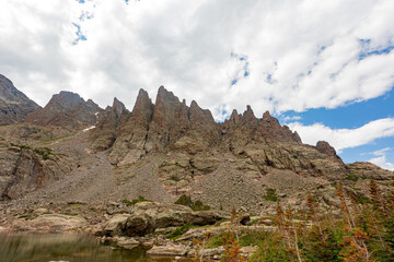 Overcast view of the landsacpe near Sky Pond