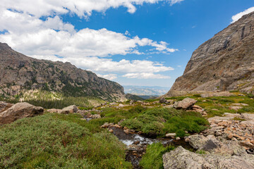 Superb river landscape in Rocky Mountain National Park