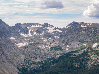 Fototapeta premium Superb landscape of Alpine Ridge Trail at Rocky Mountain National Park