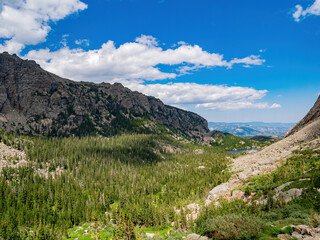 Beautiful landscape along The Sky Pond trail