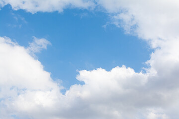 Ciel bleu  nuageux en après-midi au printemps