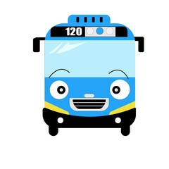 Tayo cartoon bus vector illustration icon