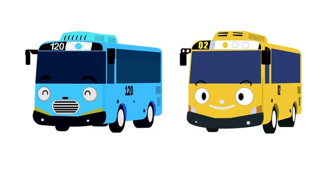 Tayo cartoon bus vector illustration icon