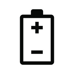 Battery vector icon color editable