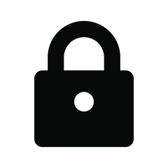 Web line icon. Padlock color editable