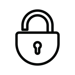 Web line icon. Padlock color editable