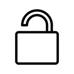 Web line icon. Padlock color editable