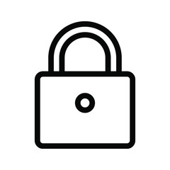 Web line icon. Padlock color editable