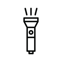  flashlight icon color editable on white background