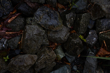 Fototapeta na wymiar close up of a pile of rocks