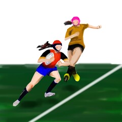 女子ラグビー　芝