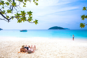 Relax on the beach at Similan Islands, Thailand