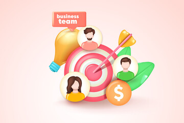 Online Meeting, Virtual Conference, Teamwork Concept. 3d realistic vector illustration.