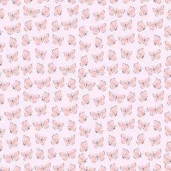 Seamless pattern with butterflies. Vector illustration.