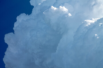 beautiful patterned clouds in the sky. Increased cloudiness. incredible sky