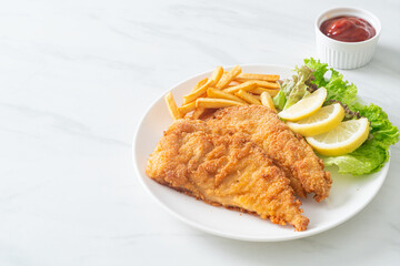 Homemade Breaded Weiner Schnitzel with Potato Chips