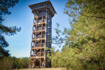 Aussichtsturm  - Aussicht - Holz  - Blankensee - Trebbin  - Brandenburg - Deutschland - Teltow -...