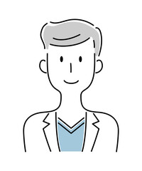 笑顔の男性のベクターイラスト