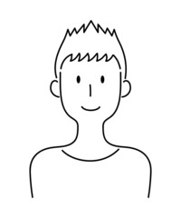 笑顔の男性のベクターイラスト