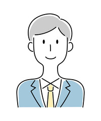 笑顔の男性のベクターイラスト