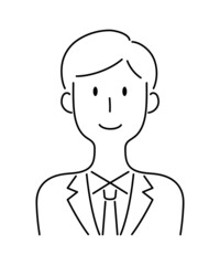 笑顔の男性のベクターイラスト