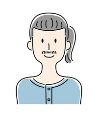 笑顔の男性のベクターイラスト