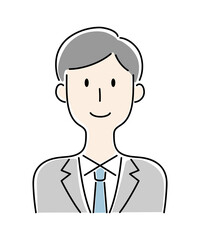 笑顔の男性のベクターイラスト