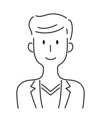 笑顔の男性のベクターイラスト