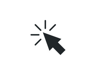 Cursor icon. Click icon vector illustration on white background