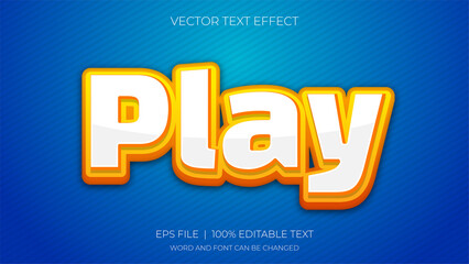 play yellow color text effect editable