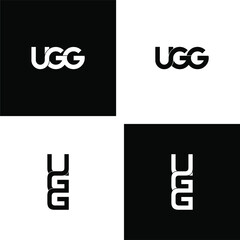 ugg letter original monogram logo design set