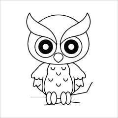Cute Owls Coloring Page for kids