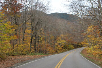 Scenic Drive Mountain Road Stowe Vermont Fall Foliage