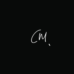 Cm initial handwriting logo vector