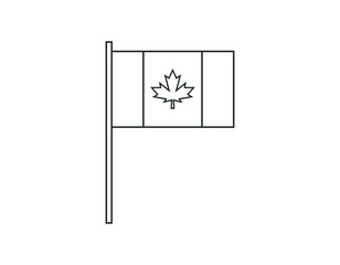 Naklejka na ściany i meble Canada icon. Element of flag icon for mobile concept and web apps. Thin line Canada icon can be used for web and mobile