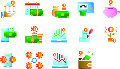 Shopping icon set. collection of web icons for online stores, such as discount, shipping, contact, payment, app store, location, shopping cart vol 2