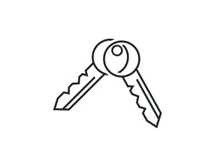 Key line icon or security concept