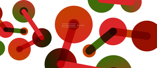 Abstract background. Round dots connected by lines. Trendy techno business template for wallpaper, banner, background or landing