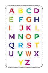 Gradient color alphabet design vector